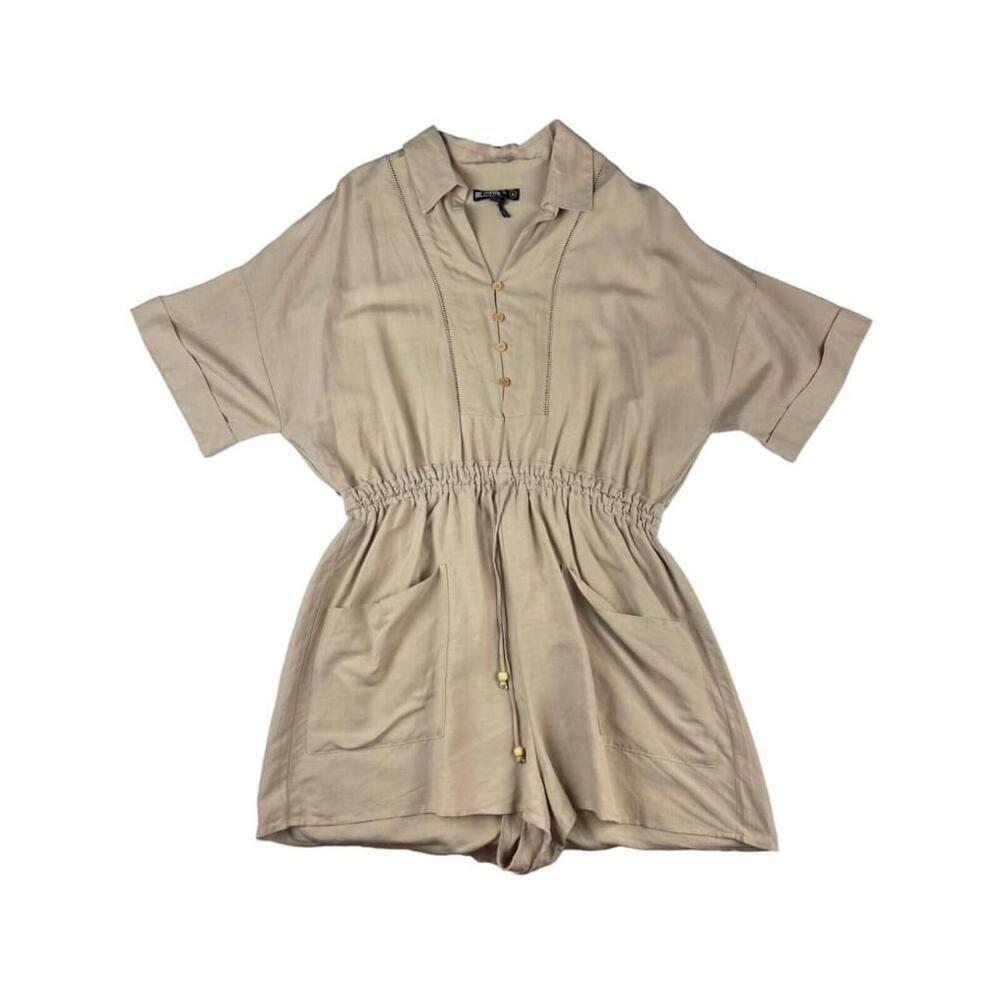 Blank NYC Tan Women's Shorts Romper